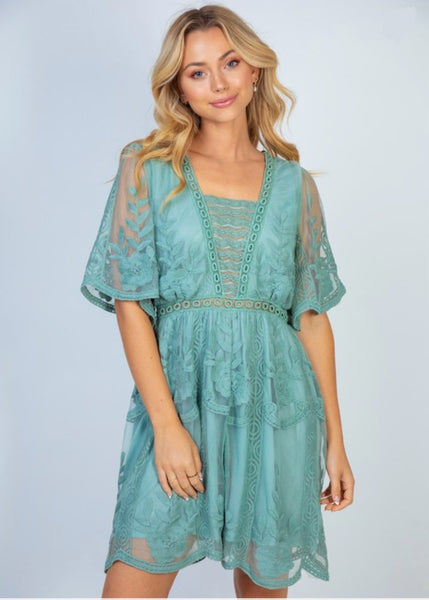 Blossom Romper in Sage