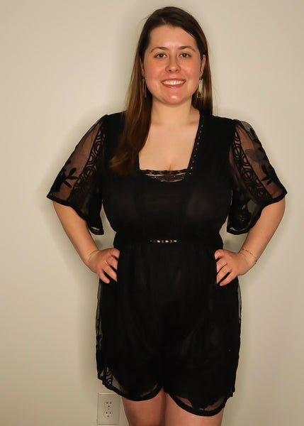 Blossom Romper in Black