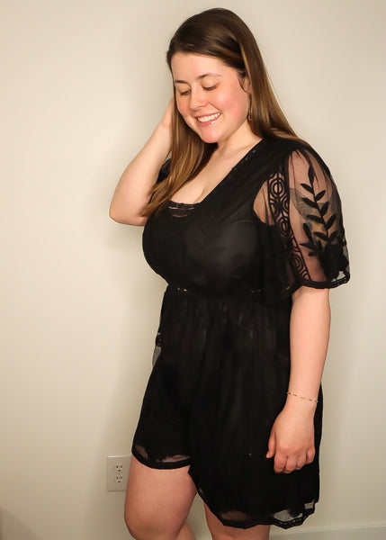 Blossom Romper in Black