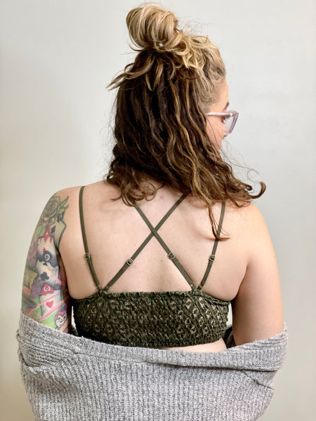 The Alexis Bralette in Dark Olive