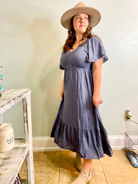 Enchanted to Meet You Dress in Gray