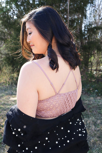 The Alexis Bralette in Dusty Blush