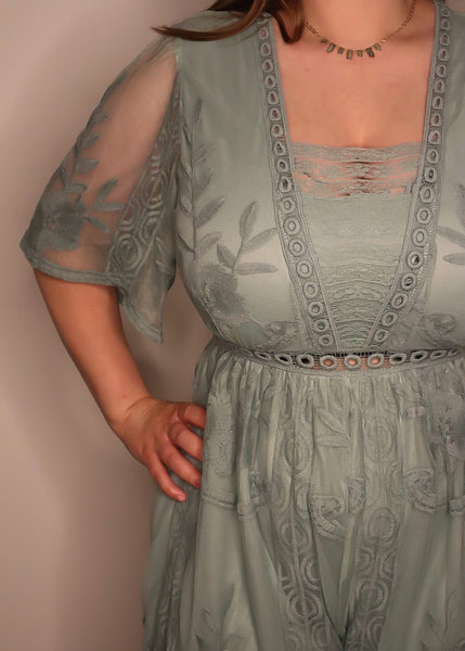 Blossom Romper in Sage