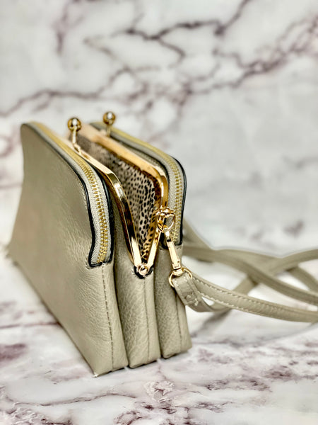 Madisyn Cross Body in Stone *read description