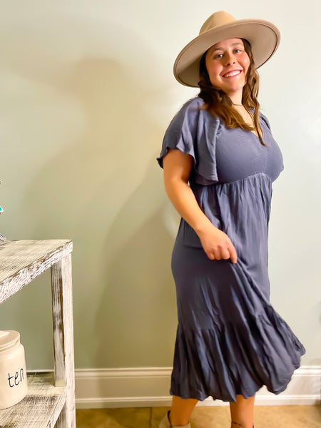 Enchanted to Meet You Dress in Gray