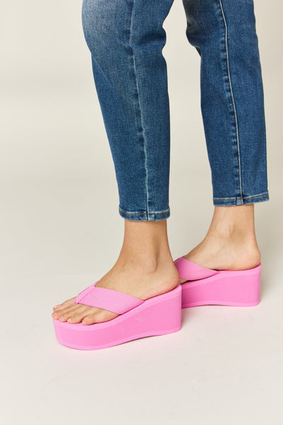 Polly Pocket Open Toe Platform Wedge Sandals