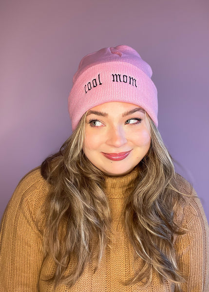 Cool Mom Beanie in Pink