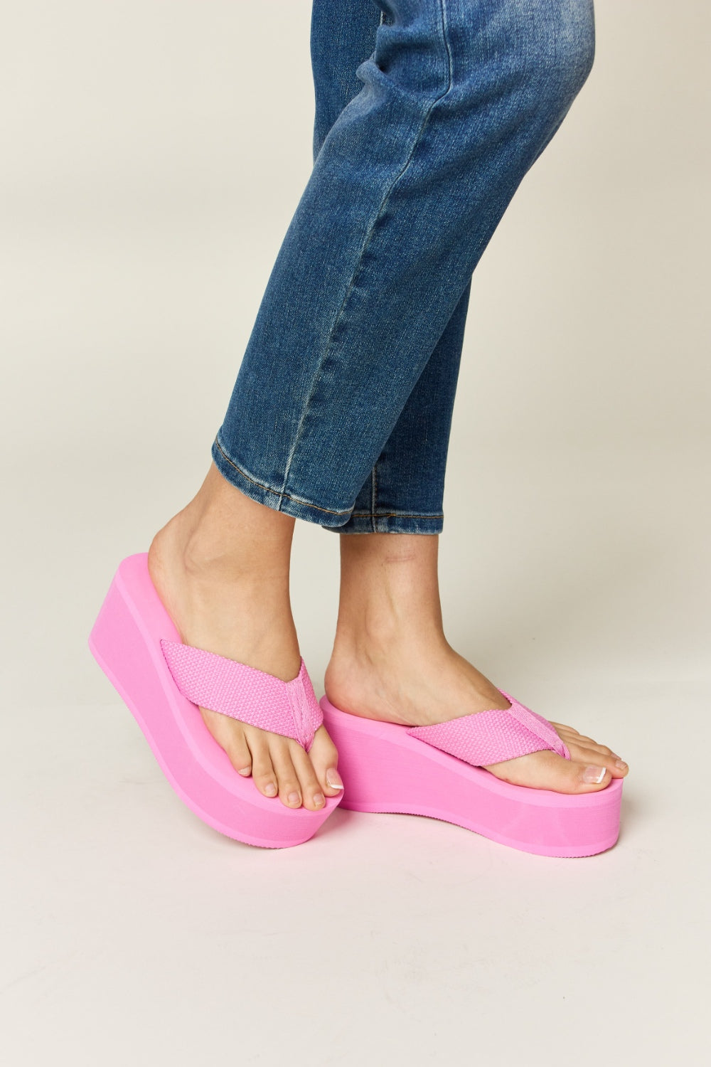 Polly Pocket Open Toe Platform Wedge Sandals