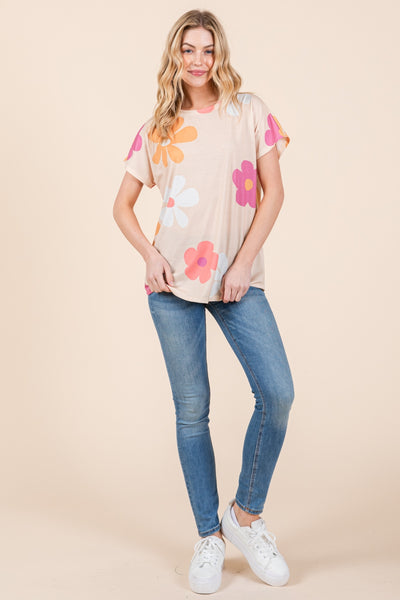 Sandy Floral Short Sleeve T-Shirt