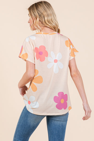 Sandy Floral Short Sleeve T-Shirt