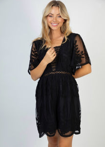 Blossom Romper in Black
