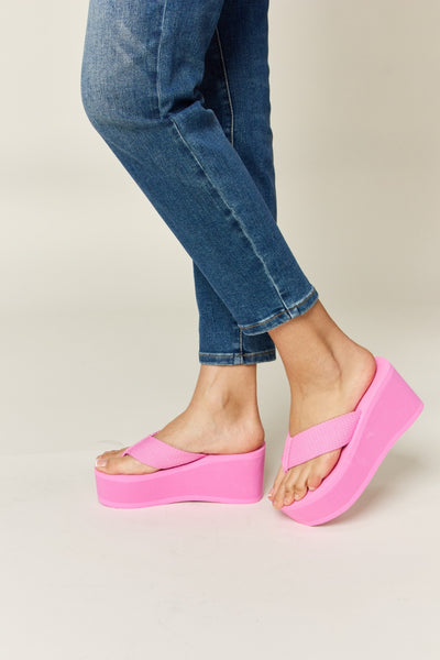 Polly Pocket Open Toe Platform Wedge Sandals