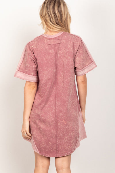 Delaney Short Sleeve V-Neck Tee Dress