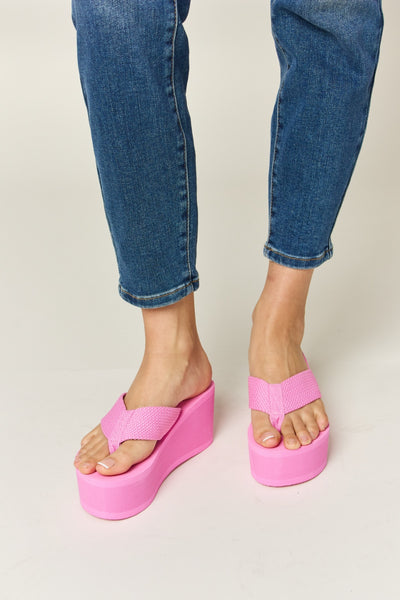 Polly Pocket Open Toe Platform Wedge Sandals