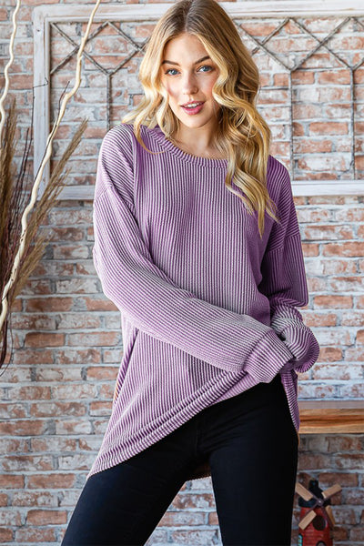 Lavender Haze Dropped Shoulder Blouse