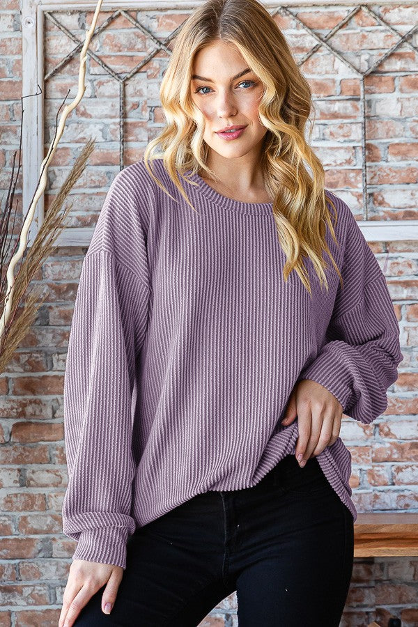 Lavender Haze Dropped Shoulder Blouse