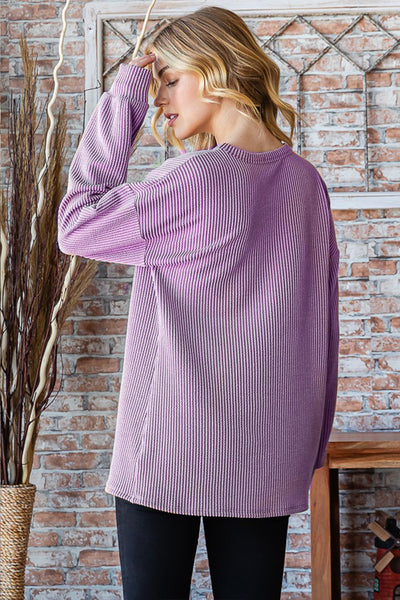 Lavender Haze Dropped Shoulder Blouse