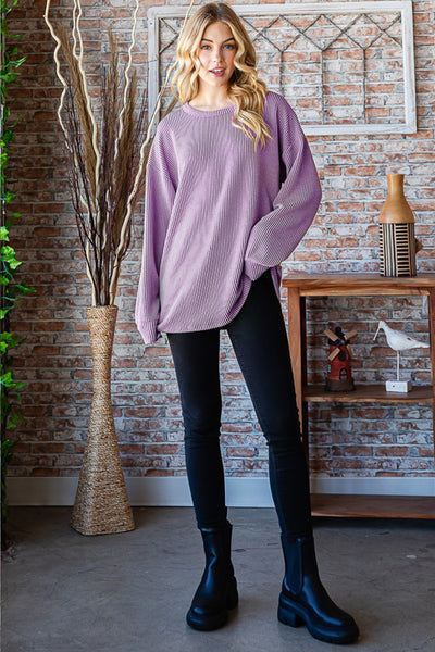 Lavender Haze Dropped Shoulder Blouse