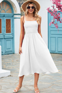 Smocked with Smiles Spaghetti Strap Midi Dress