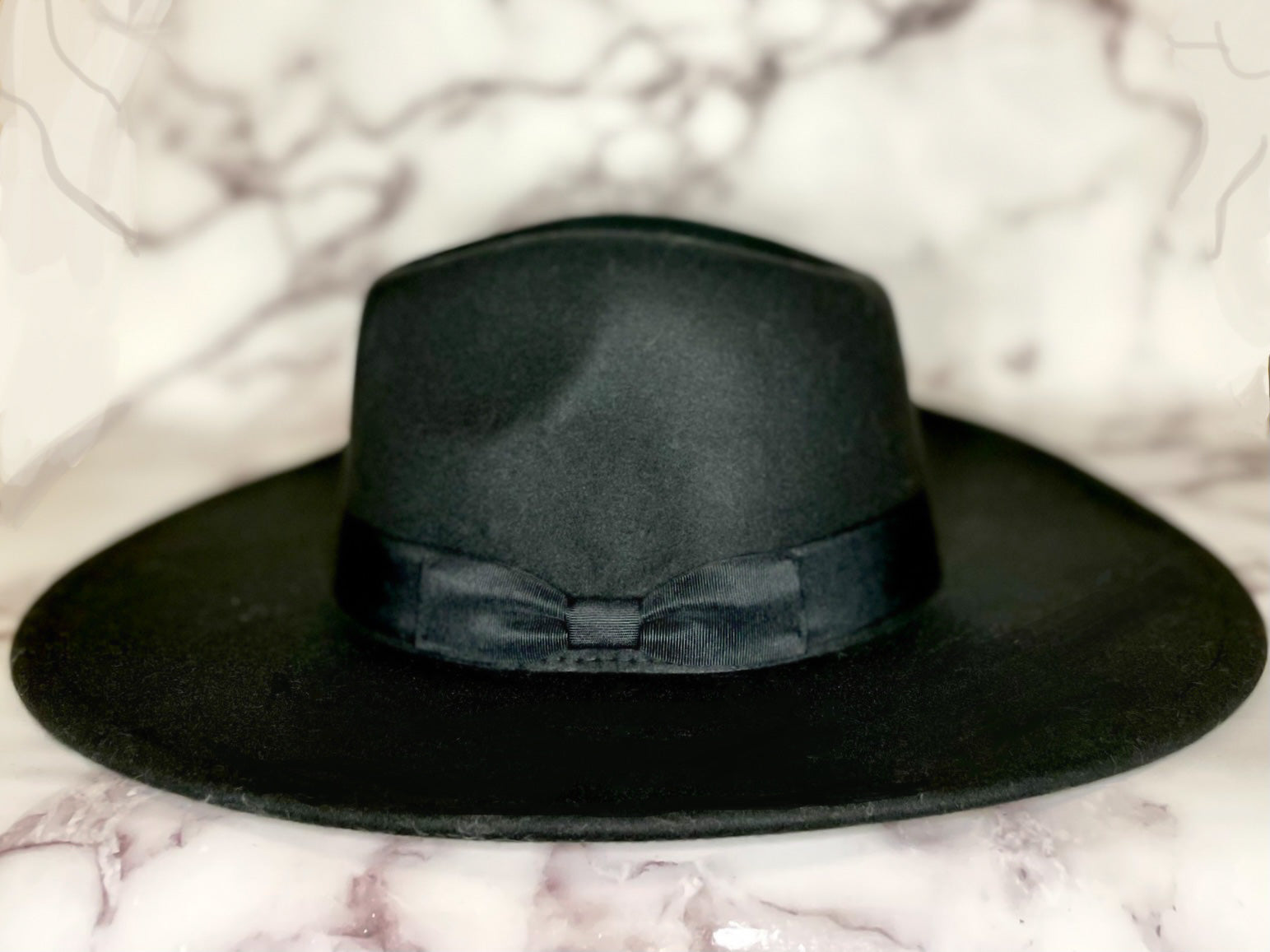 The Ali Wide Brim Fedora in Black