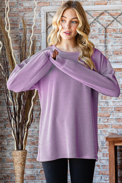 Lavender Haze Dropped Shoulder Blouse