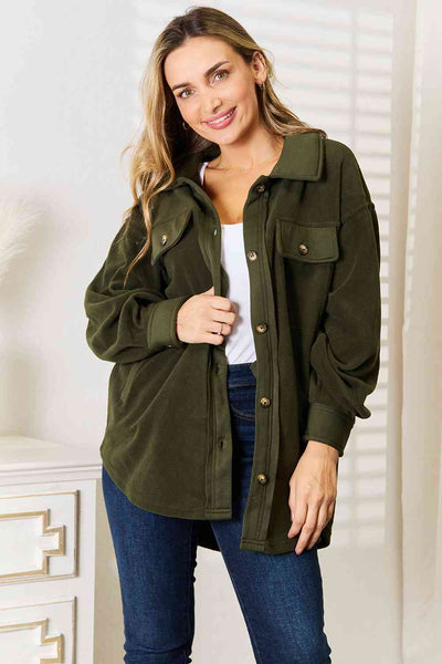 Cozy Girl Full Size Button Down Shacket