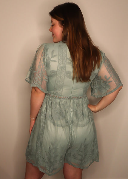 Blossom Romper in Sage