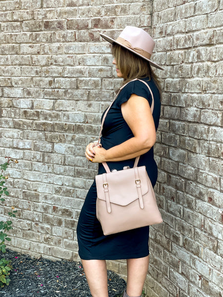 The Linda Backpack in Taupe