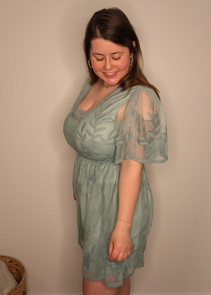 Blossom Romper in Sage