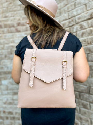 The Linda Backpack in Taupe