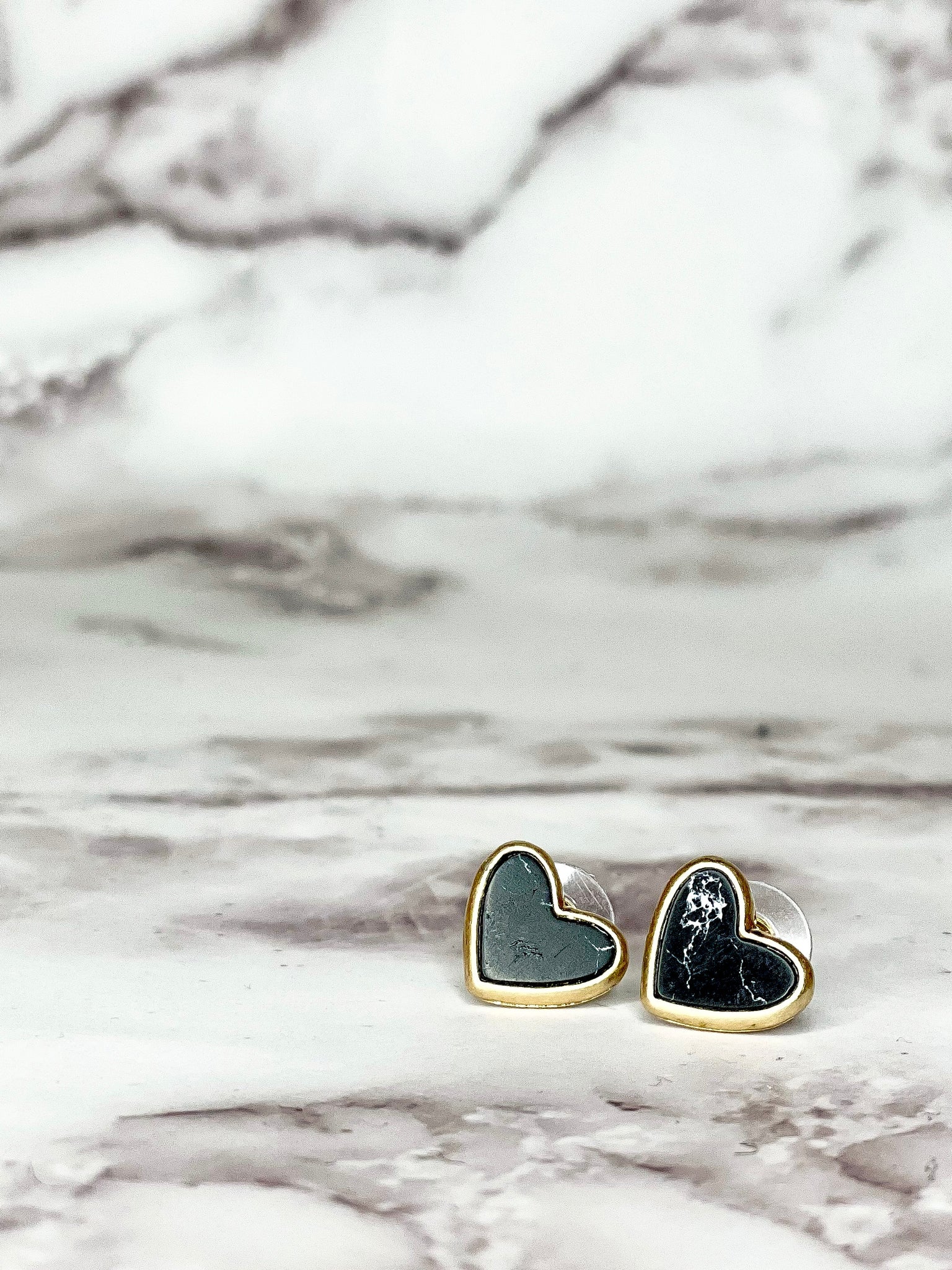 Heart of Gold Stud Earrings